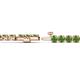 2 - Izarra 3.90 mm Green Garnet Eternity Tennis Bracelet 