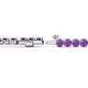 2 - Izarra 3.90 mm Amethyst Eternity Tennis Bracelet 