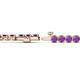 2 - Izarra 3.90 mm Amethyst Eternity Tennis Bracelet 