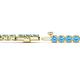 2 - Izarra 3.90 mm Blue Topaz Eternity Tennis Bracelet 