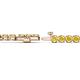 2 - Izarra 3.90 mm Yellow Sapphire Eternity Tennis Bracelet 