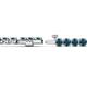 2 - Izarra 3.90 mm Blue Diamond Eternity Tennis Bracelet 