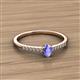 2 - Penelope Classic 6x4 mm Oval Cut Tanzanite and Round Diamond Engagement Ring 