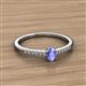 2 - Penelope Classic 6x4 mm Oval Cut Tanzanite and Round Diamond Engagement Ring 