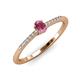 3 - Penelope Classic 6x4 mm Oval Cut Pink Tourmaline and Round Diamond Engagement Ring 