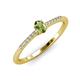 3 - Penelope Classic 6x4 mm Oval Cut Peridot and Round Diamond Engagement Ring 