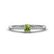 1 - Penelope Classic 6x4 mm Oval Cut Peridot and Round Diamond Engagement Ring 