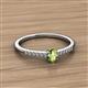 2 - Penelope Classic 6x4 mm Oval Cut Peridot and Round Diamond Engagement Ring 