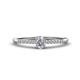 1 - Penelope Classic 6x4 mm Oval Cut Lab Grown Diamond and Round Natural Diamond Engagement Ring 