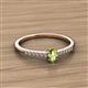 2 - Penelope Classic 6x4 mm Oval Cut Peridot and Round Diamond Engagement Ring 