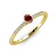 3 - Penelope Classic 6x4 mm Oval Cut Ruby and Round Diamond Engagement Ring 