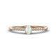 1 - Penelope Classic 6x4 mm Oval Cut Opal and Round Diamond Engagement Ring 