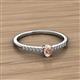 2 - Penelope Classic 6x4 mm Oval Cut Morganite and Round Diamond Engagement Ring 