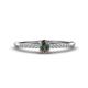 1 - Penelope Classic 6x4 mm Oval Cut Lab Created Alexandrite and Round Diamond Engagement Ring 