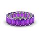 1 - Victoria 6x4 mm Emerald Cut Amethyst Eternity Band 