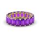 1 - Victoria 6x4 mm Emerald Cut Amethyst Eternity Band 