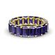 1 - Victoria 6x4 mm Emerald Cut Iolite Eternity Band 