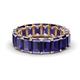 1 - Victoria 6x4 mm Emerald Cut Iolite Eternity Band 