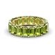 1 - Victoria 6x4 mm Emerald Cut Peridot Eternity Band 