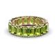 1 - Victoria 6x4 mm Emerald Cut Peridot Eternity Band 