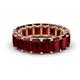 1 - Victoria 6x4 mm Emerald Cut Red Garnet Eternity Band 