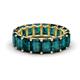 1 - Victoria 6x4 mm Emerald Cut London Blue Topaz Eternity Band 