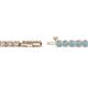 2 - Izarra 3.10 mm Aquamarine Eternity Tennis Bracelet 