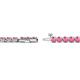 2 - Izarra 3.10 mm Pink Tourmaline Eternity Tennis Bracelet 