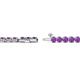 2 - Izarra 3.10 mm Amethyst Eternity Tennis Bracelet 