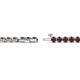 2 - Izarra 3.10 mm Red Garnet Eternity Tennis Bracelet 