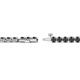 2 - Izarra 3.10 mm Black Diamond Eternity Tennis Bracelet 