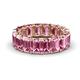 1 - Victoria 6x4 mm Emerald Cut Pink Tourmaline Eternity Band 