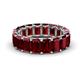 1 - Victoria 6x4 mm Emerald Cut Red Garnet Eternity Band 