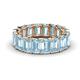 1 - Victoria 6x4 mm Emerald Cut Aquamarine Eternity Band 