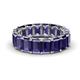 1 - Victoria 6x4 mm Emerald Cut Iolite Eternity Band 