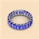 3 - Victoria 5x3 mm Emerald Cut Tanzanite Eternity Band 