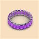 3 - Victoria 5x3 mm Emerald Cut Amethyst Eternity Band 