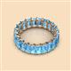 3 - Victoria 5x3 mm Emerald Cut Blue Topaz Eternity Band 
