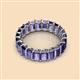 3 - Victoria 5x3 mm Emerald Cut Iolite Eternity Band 