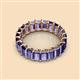 3 - Victoria 5x3 mm Emerald Cut Iolite Eternity Band 