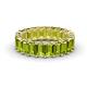 1 - Victoria 5x3 mm Emerald Cut Peridot Eternity Band 
