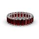 1 - Victoria 5x3 mm Emerald Cut Red Garnet Eternity Band 