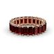 1 - Victoria 5x3 mm Emerald Cut Red Garnet Eternity Band 