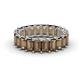 1 - Victoria 5x3 mm Emerald Cut Smoky Quartz Eternity Band 