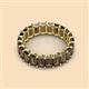 3 - Victoria 5x3 mm Emerald Cut Smoky Quartz Eternity Band 