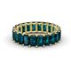 1 - Victoria 5x3 mm Emerald Cut London Blue Topaz Eternity Band 