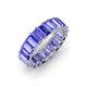 4 - Victoria 5x3 mm Emerald Cut Tanzanite Eternity Band 