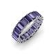 4 - Victoria 5x3 mm Emerald Cut Iolite Eternity Band 