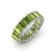 4 - Victoria 5x3 mm Emerald Cut Peridot Eternity Band 