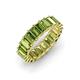 4 - Victoria 5x3 mm Emerald Cut Peridot Eternity Band 